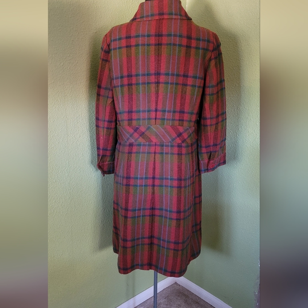 Halogen Unique Vintage Plaid Women's Long Coat XL - Picture 14 of 15